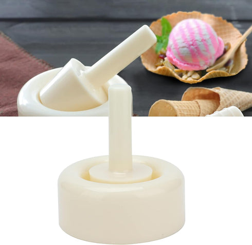 Crispy Waffle Cone Kit, Plastic Ice Cream Maker Cone Roller Forming Tool Cone Roller Egg Roll DIY Mold Waffle Cone Mold Kit for Kitchen...
