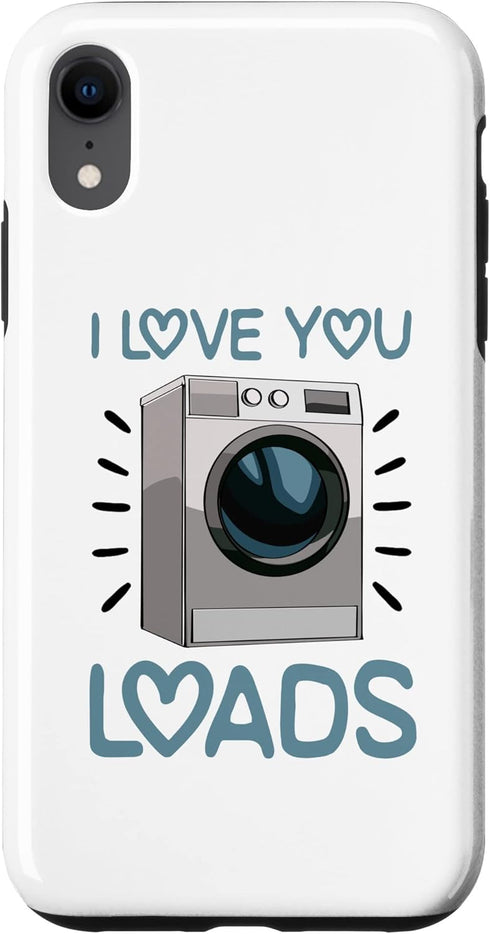 iPhone XR I love You Loads Mechanic Funny Women Washing Machine Love Case...