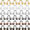 1 Box 600Pcs Wire Guard Loops Guardians Wire Protector Jewelry Brass U Shaped Small Double Holes Thread Wire Protectors for Jewelry Making Necklac...