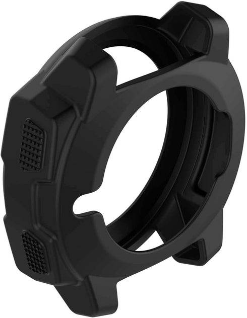 SplenSun Compatible Silicone Protective Cover Cases Anti-Scratch Bezel Protector Replacement for Garmin Instinct,Instinct Solar Smartwatch (Black&...