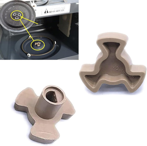 2Pcs 0.59 Inch Microwave Shaft Microwave Turntable Coupler, Small Microwave Oven Roller Guide Support Coupler Tray Shaft, Glass Tray Drive Couplin...
