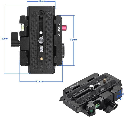Andoer Quick Release Plate for Manfrotto 501 500Ah 701HDV 503HDV Q5 Head,Camera Tripod Quick Release Adapter...