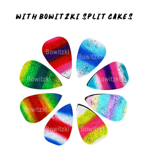 Bowitzki Face Paint Sponges Face Painting Half Moon Black Sponges High 12 Pieces for Art Work and Body Paint...
