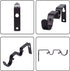 Ycolnaefllr Set of 3 Oil Rubbed Bronze Double Rod Holders Heavy Duty Double Curtain Rod Brackets Double Curtain Rod Hanging Brackets for 1 and 0.7...