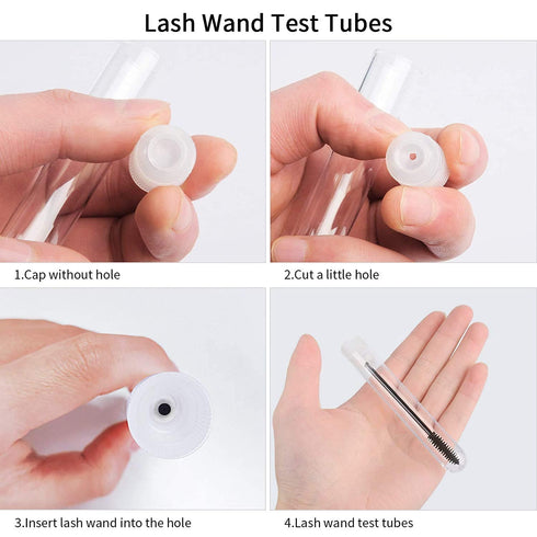 50pcs Test Tubes with Rack, 12x100 (8ml) Clear Test Tubes with Lids and Holder for Scientific Experiments, Halloween, Christmas, Scientific Themed...