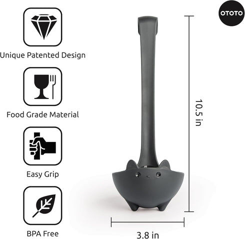 NEW!! Katie Cat Soup Ladle by OTOTO - Black Cat, Cooking Gifts, Gifts for Cat Lovers - Cat Gift, Cute Kitchen Accessories, Funny Kitchen Gadgets, ...