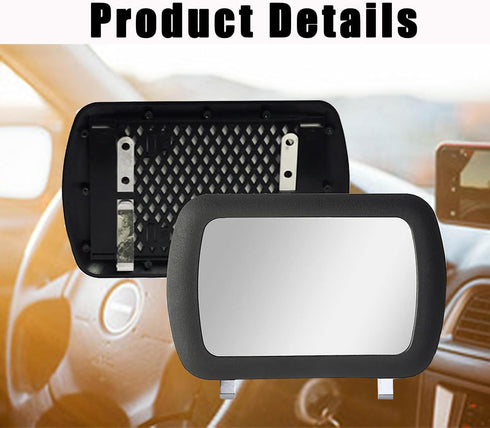 Car Visor Mirror,ZYNQACC 2 Pack Car Makeup Vanity Mirror Clip-On Rear View Sun-Shading Cosmetic Vanity Mirror for Various Truck Automobile Accesso...