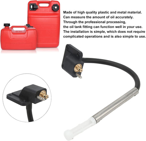 Boat Fuel Tank Connector Fitting Plastic and Metal Marine Fuel Tank Connector Portable 12L 24L Boat Outboard Engine Accessory...