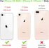 Hocase for iPhone SE 2022/2020 Case, Heavy Duty Shockproof Protection Hard Plastic+Silicone Rubber Hybrid Protective Case for iPhone SE 3rd/2nd Ge...