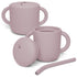 2 in 1 Silicone Food Storage and Drink Containers for Babies and Toddlers, BPA-Free (Pink)...