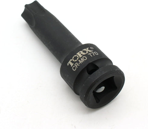 TMAX T70 3 Inch Long Torx Star 6 Point Black Impact Bit Socket Auto Repair Tool 1/2 Inch Square Drive...