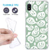 Phone Case for Samsung Galaxy A10e, Pastel Green White Funny Trippy Dripping Happy Smile Melted Hippie Smiling Skull Ghost Face Cute Shockproof Pr...