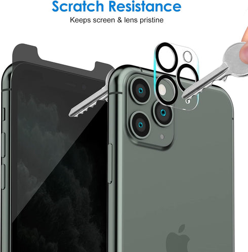 JETech Privacy Screen Protector for iPhone 11 Pro 5.8-Inch with Camera Lens Protector, Anti Spy Tempered Glass Film, 2-Pack Each......