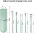 12 Pcs Ear Pick Earwax Removal Kit, Ear Wax Removal Tool, Stainless Steel Earwax Removal Tool with Leather Storage Box (Black+Green)...