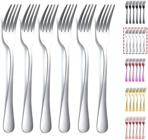 Kyraton Dinner Fork 6 Pieces, Stainless Steel 8.17 Inch Forks Silverware, Table Forks Set of 6...