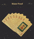 Mahjong Cards Golden Playing Cards Chinese Mah Jongg 2024 American Handheld Majhong Games PVC Waterproof Durable Portable Poker Cards Set with 2 D...