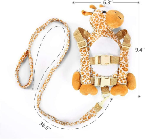 2 in 1 Monkey Toddler Safety Harness Backpack Children's Walking Leash Strap (giraffe)...
