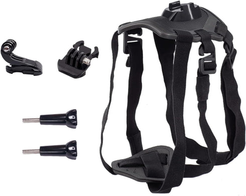 Dog Harness Mount for Gopro, Soft and Adjustable Dog Harness Vest with 2 Mouting Base Pet Chest and Back Fixation for Gopro Hero All Models, Suita...