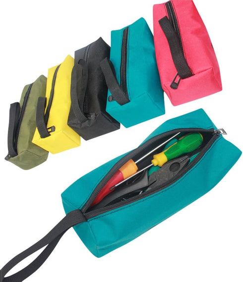 Canvas Zippered Pouches, Versatile Tool Pouch Tote Bag, Multi-Purpose Tool Zipper Organizer Case Storage Bag, Set of 5...