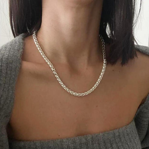 Jabogrii 5 Meters Sliver Jewelry Making Chains Stainless Steel Wheat Jewelry Chain Roll DIY Necklace Bracelet Chain for Jewelry Making...