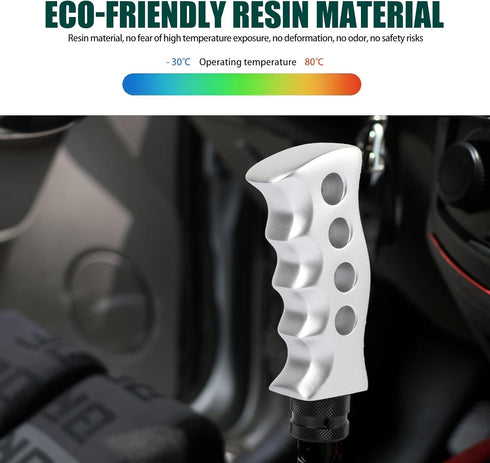 1 PC Car Personalized Shift Knob, Creative Four-Hole Handle Shape Manual Gear Shift Headband M8/M10/M12 Adapter, Universal Decorative Modification...