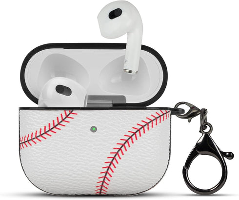 Case for Airpods 3 2021,for Airpods 3 Skin Accessories Sport Pattern for Airpods 3 Cover Leather Charging Case for Airpods 3 2021, Baseball...