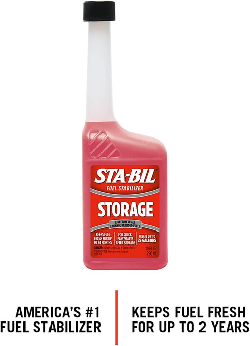 STA-BIL Storage Fuel Stabilizer - Keeps Fuel Fresh for 24 Months - Prevents Corrosion - Gasoline Treatment that Protects Fuel System - Fuel Saver ...