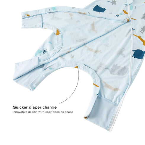 Duomiaomiao 0.5 TOG Toddler Sleep Sack 24-36 Months 100% Cotton Lightweight Baby Sleep Sack with Feet, Breathable Comfy Toddler Wearable Blanket...