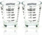 Shot Glasses Measuring cup Liquid Heavy Glass Wine Glass Espresso Shot Glass 26-Incremental Measurement 1oz, 6 Tsp, 2 Tbs, 30ml (2 pack-black 30ml...