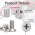 8PCS Stainless Steel Brake Disc Rotor Screws, Retaining Hardware Bolts Screw Kit for Front and Rear, 93600-06014-0H Brake Disc Screws Replace for ...
