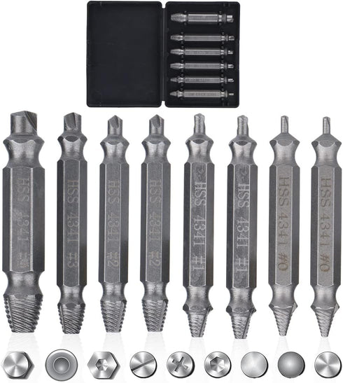 Gifts for Men,8 Pieces Screw Extractor Kit,Damaged Screw Extractor Kit Stripped Screw Extractor Set DIY Hand Tools Gadgets Broken Bolt Extractor S...