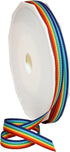 Morex Ribbon 99502/20-815 Grosgrain 3/8" X 20 YD Polyester Striped Rainbow Ribbons for Crafts, Grosgrain Ribbon Pride Decorations Unicorns Gifts f...