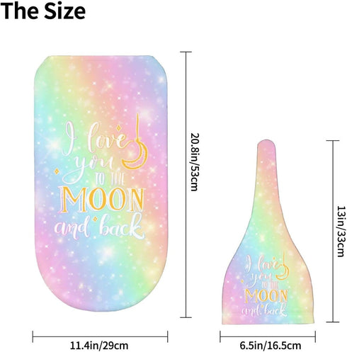 I Love You to The Moon and Back Newborn Swaddle Blankets Hat Sets Soft Stretchy Rainbow Sleep Sack Baby Stuff Receiving Blanket Gifts for Infant B...