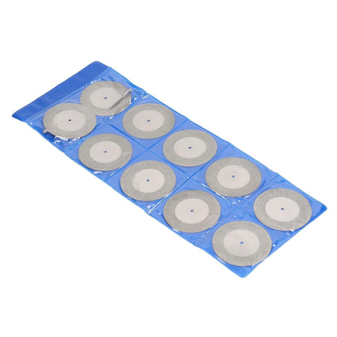 10Pcs Diamond Cutting Wheel Diamond Cutting Discs Cut Off Wheel Blades Set Power Rotary Tool Parts for Wood Metal Stone with Connecting Rods(60mm ...