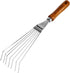 Japanese Hand Rake Garden Tool, Japanese Steel with Wood Handle, Small Rake for Leaves, Handheld Garden Cleaning Tool, Made in Japan, Silver...