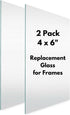 Icona Bay 4x6 Picture Frame Glass Replacement (4 x 6, 2 Pack) 4 by 6 Photo Frame Replacement Glass, 4x6 Inches Real Glass Cover...
