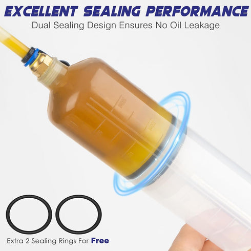 500CC Fluid Extractor, Fluid Syringe Pump, Oil Extractor for Cars/Ships/Engines/Lawn Mowers Fluid Extraction and Filling, with 2 Transparent Hose...