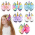 Girls Unicorn Hair Bows with Alligator Hair Clips Cheer Bows Hair Accessories for Kids Toddlers 6 Packs...