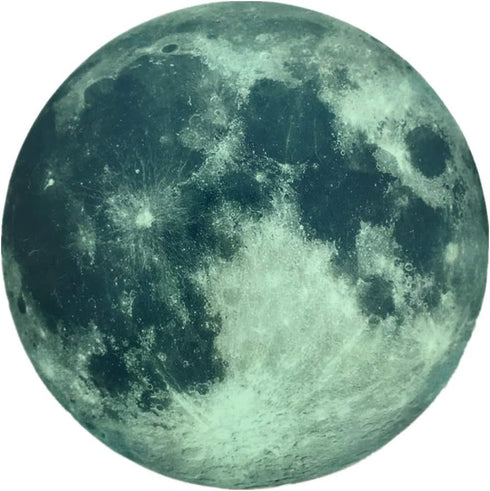 Glow in The Dark Moon Wall Decals 30cm Luminous Art Sticker at Night, Removable Adhesive Wall Decal for Kids Boy and Girl Bedroom...