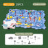 25PCS Puzzle Racer Kids Car Track Set, Space Jigsaw Puzzle Racer Car Track Set Puzzle Track Car Play Set Preschool Gifts for Kids Christmas Birthd...