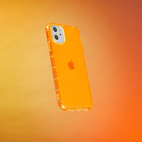 SteepLab Neon Highlighter Case for iPhone, The Grippy Jelly Case w/Protective Air Pockets (Intense Bright Orange, iPhone 11)...