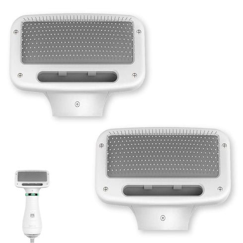 2pcs Replacement Slicker Brushes Pet Hair Dryer | Stainless Steel Soft Pins | Spare Brush Heads for Dog & Cat Grooming...