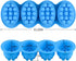 2 Pcs Ice Tray Hair Scalp Massage Molds, 4.5oz Unique Hair Brush Soap Bar Silicone Molds at Home (Blue and Pink)...