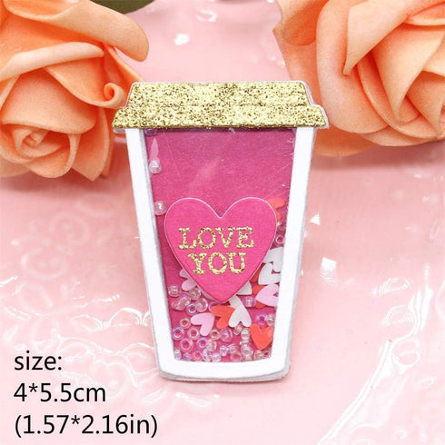 KSCRAFT Layering Coffee Cup Shakers Metal Cutting Dies Stencils for DIY Scrapbooking/Photo Album Decorative Embossing DIY Paper Cards...