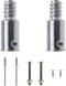 2PCS 0.85inch/22mm Threaded End Replacement Repair Kit Metal Handle Extension Rod Adapter End Silver Brush Threaded Fitting for Boat Hook Rod Pain...