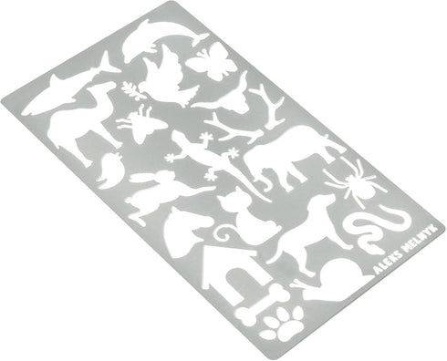 Aleks Melnyk No.43 Metal Stencils, Small Animals, Woodland, Pets, Cat, Dog, Fox, Lizard, Sea Ocean Animals, Kit 3 PCS, Templates for Wood Burning,...