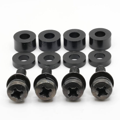 M8 Wall Mount Screws Compatible with Samsung 11-13mm Installations (1.25mm Pitch) Complete kit with Screws, Washers and Spacers - Black Plated....