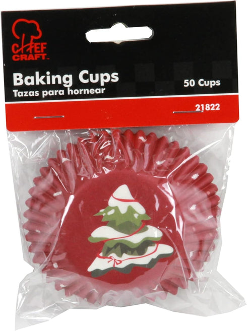 Chef Craft Paper Patterned Cupcake Liners, 50 Count, Red/Green/White...