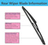 Rear Wiper Blade Arm Set Replacement for Toyota Yaris 2007-2014, Scion XB 2008-2015 Back Glass Wipers, Factory OE Style Rear Windshield Wiper Arm ...