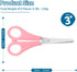 Kid Scissors, Blunt Tip Safety Children Scissors, Stainless Steel Blades with Centimetre Scale, More Accurate Cutting, Set of 6...